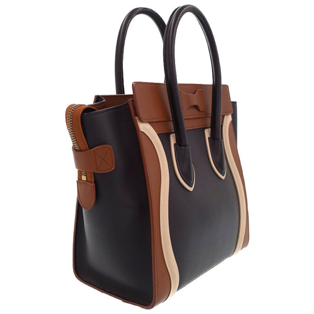 Celine Shopper Tote Shoulder Leather Calfskin Handbag - Picture 2 of 9